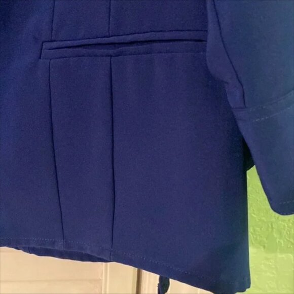 Covington Royal Blue Button Down Blouse - Picture 6 of 7